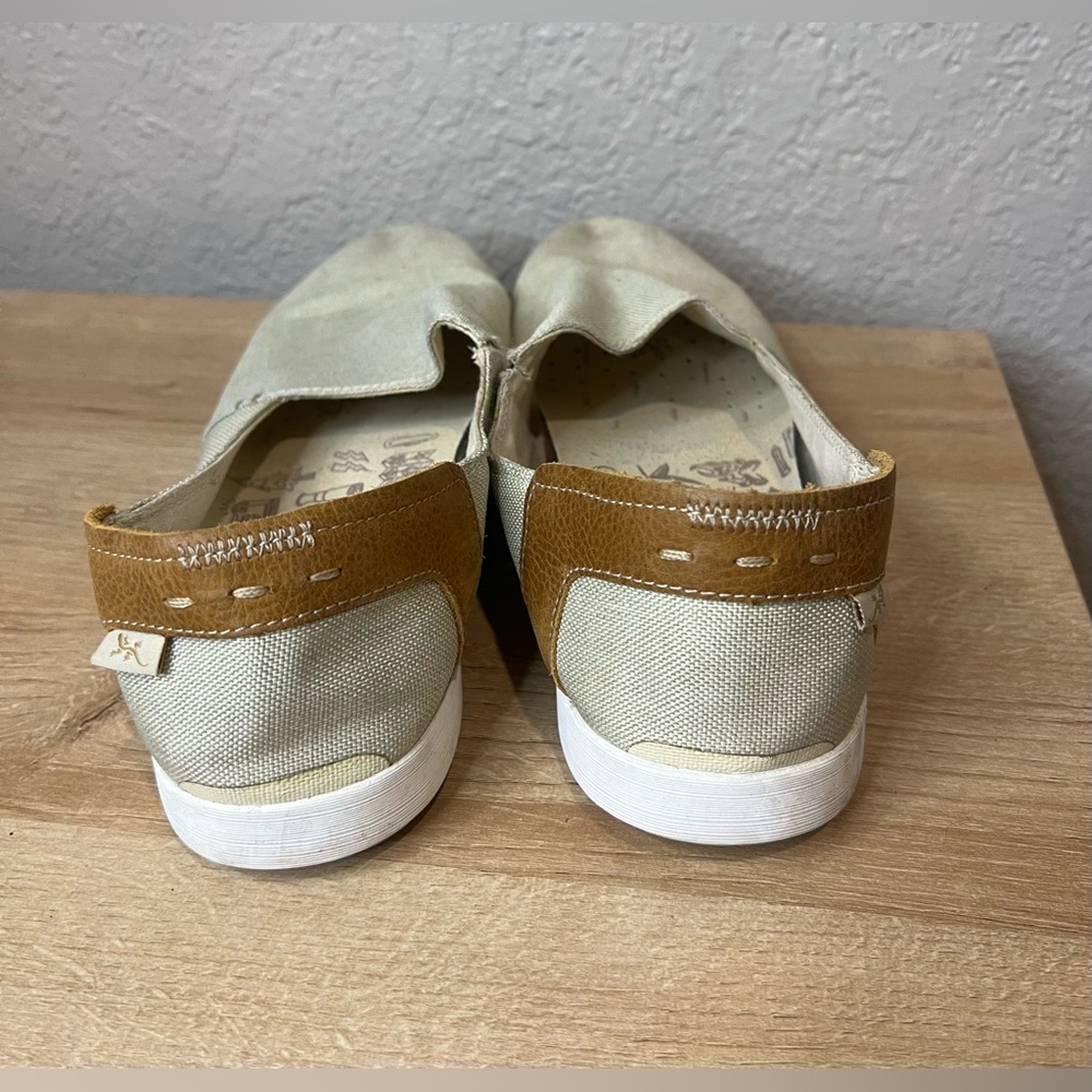Chaco 1217 Davis Driving Loafers Slip On Tan Canvas Shoes Women’s Size 9.5 - Picture 3 of 6